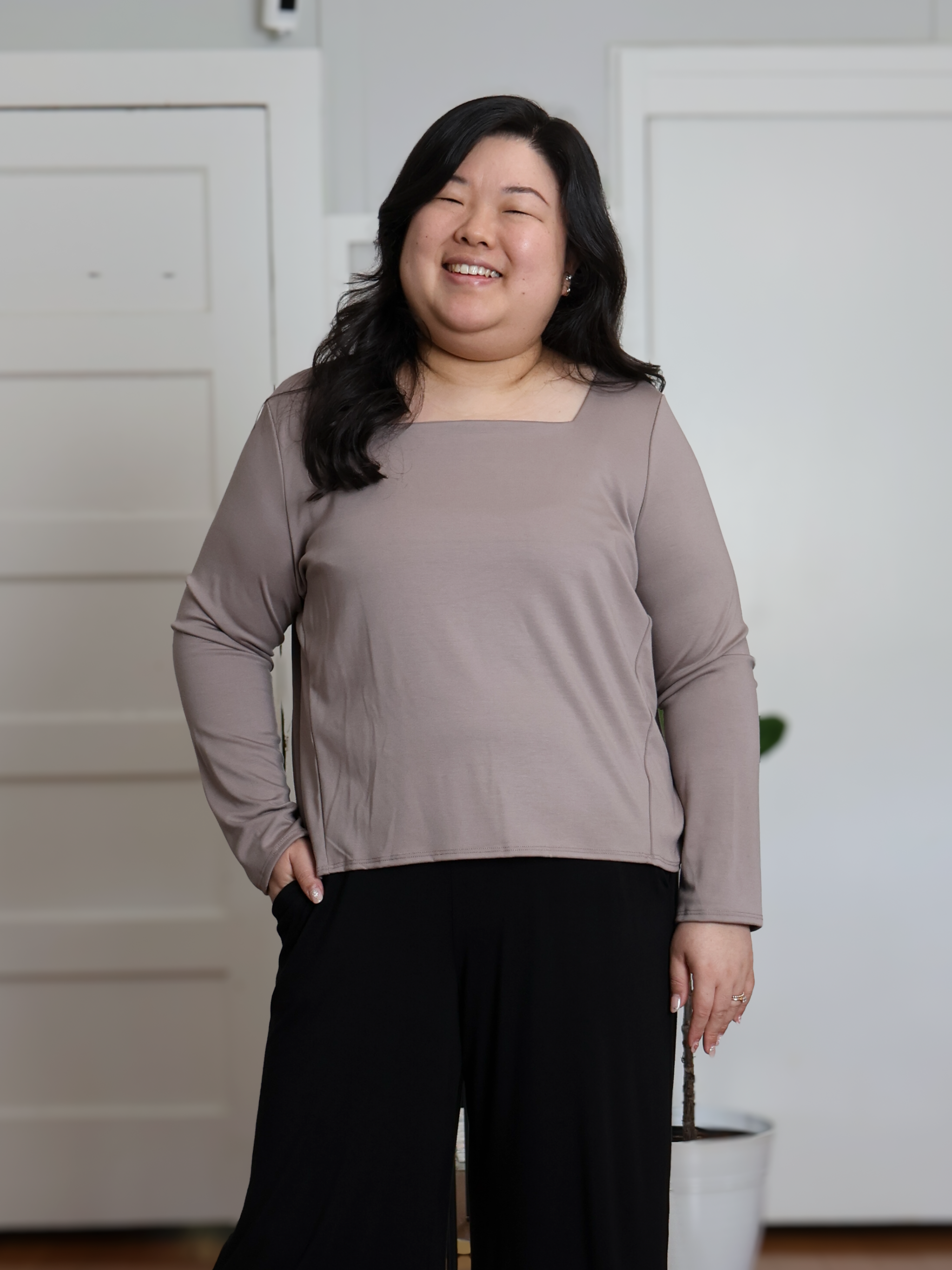 Scarlett Top - Cafe Soft Ponte