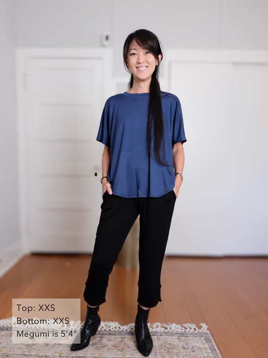 Dayna Top - Deep Sky Soft Ponte