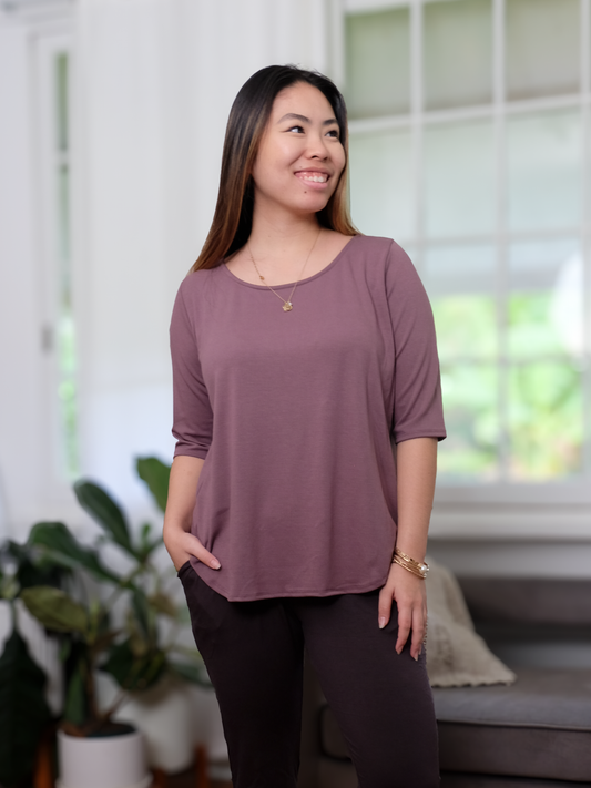 Hannah Top - Wisteria Soft Ponte