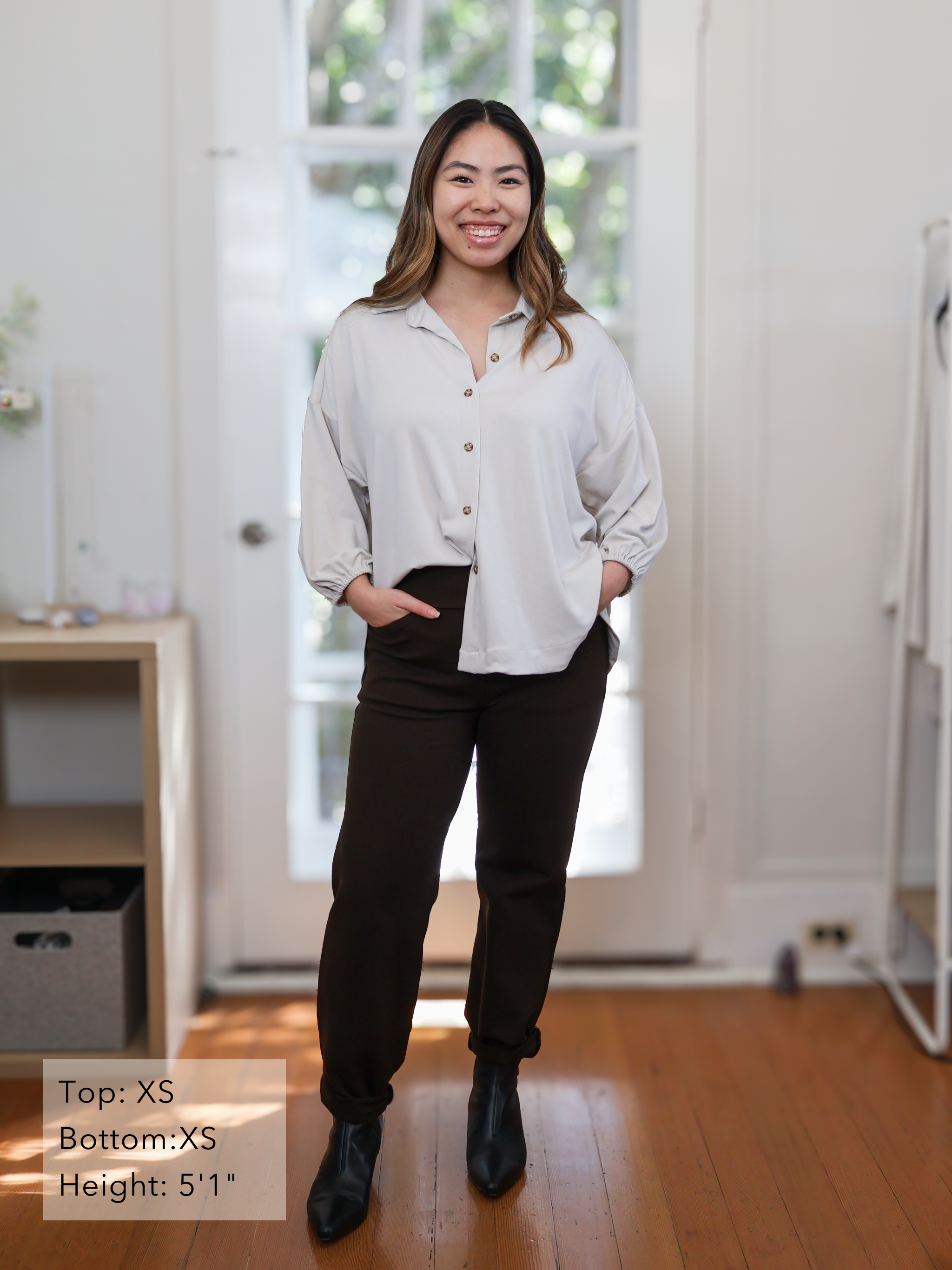 Bobbi Top - Sand Soft Ponte