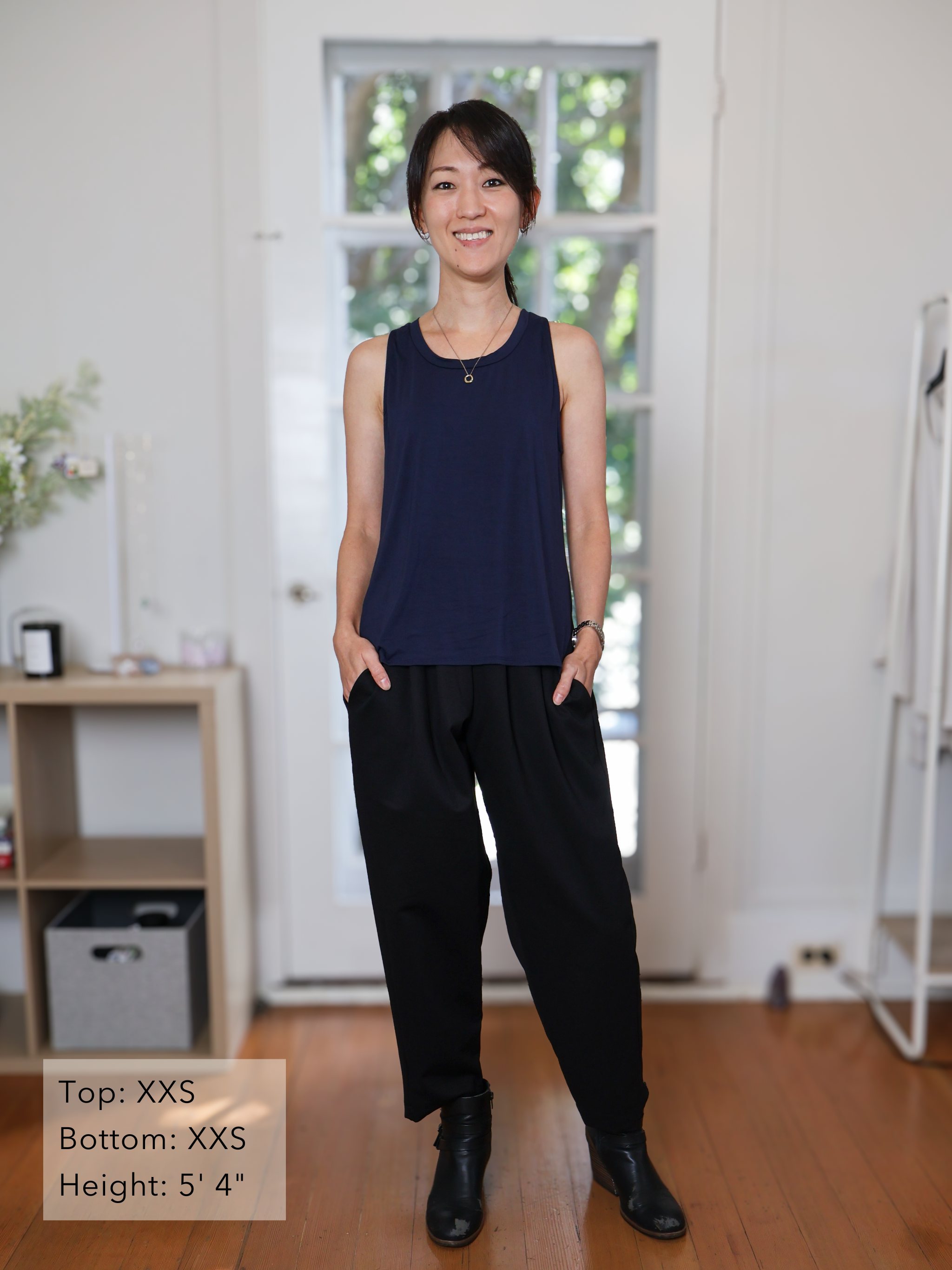 Kelly Tank - Midnight Rayon Jersey