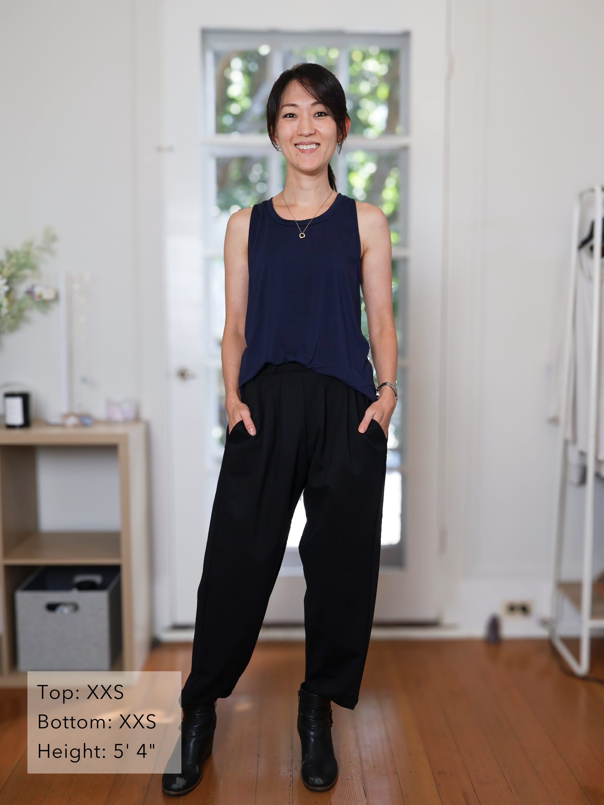 Kelly Tank - Midnight Rayon Jersey