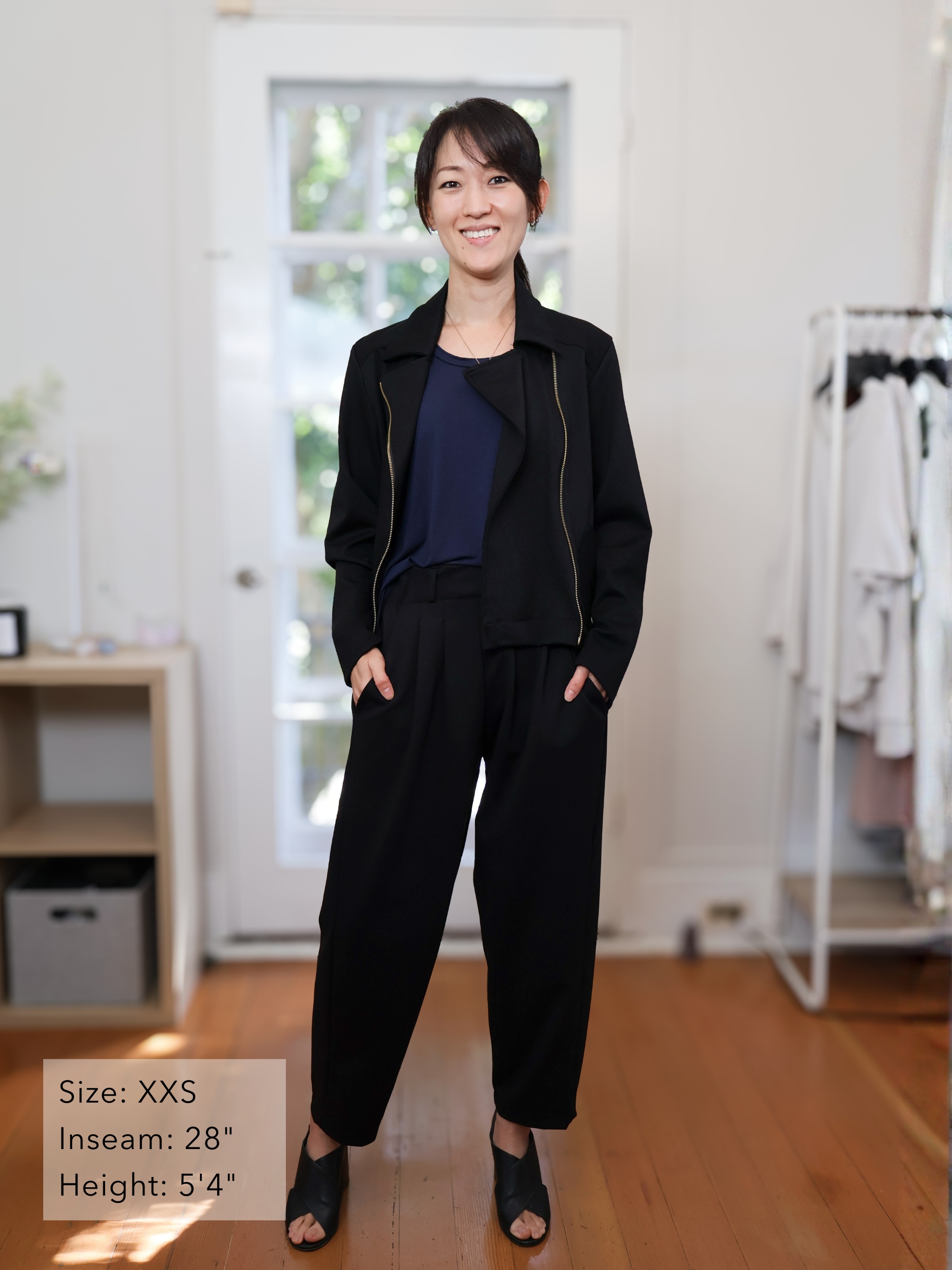 Bowery Pull On Balloon Pant - Black Twill Ponte