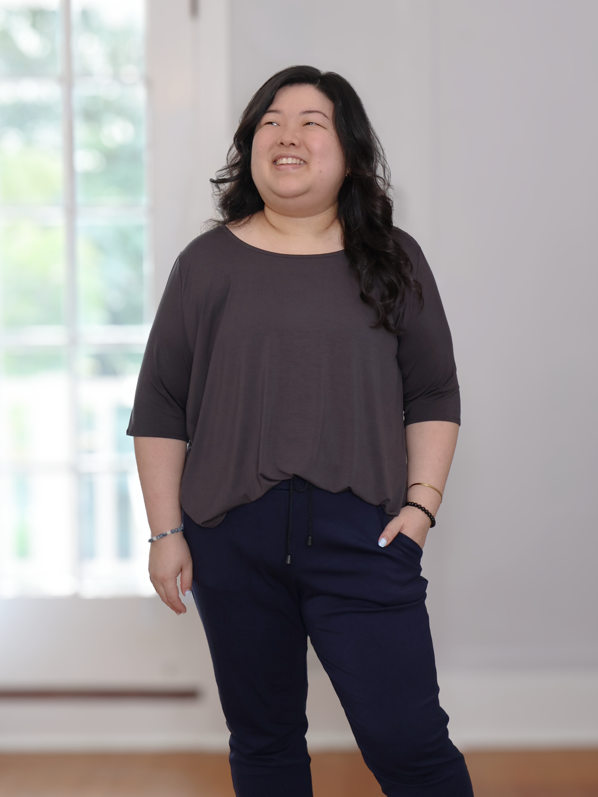 Hannah Top - Washed Black Rayon Jersey