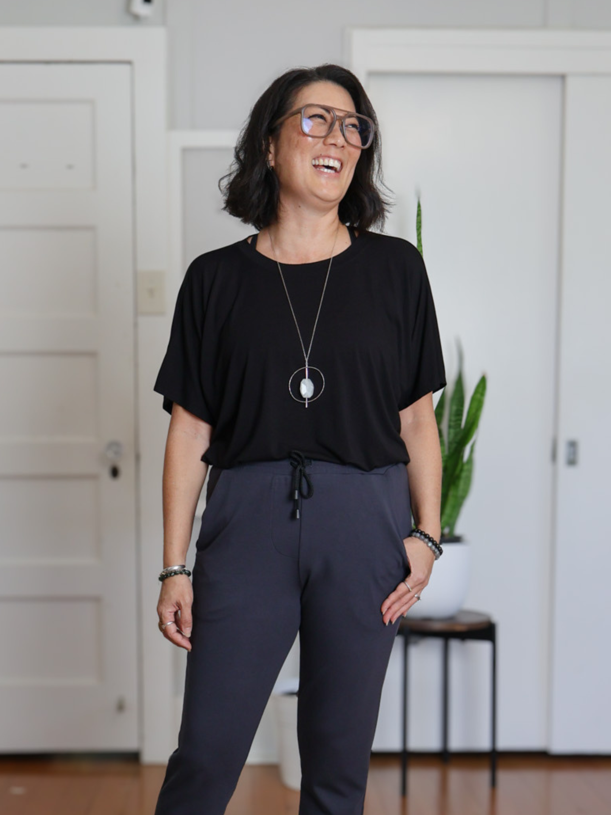 Dayna Top - Black Rayon Jersey
