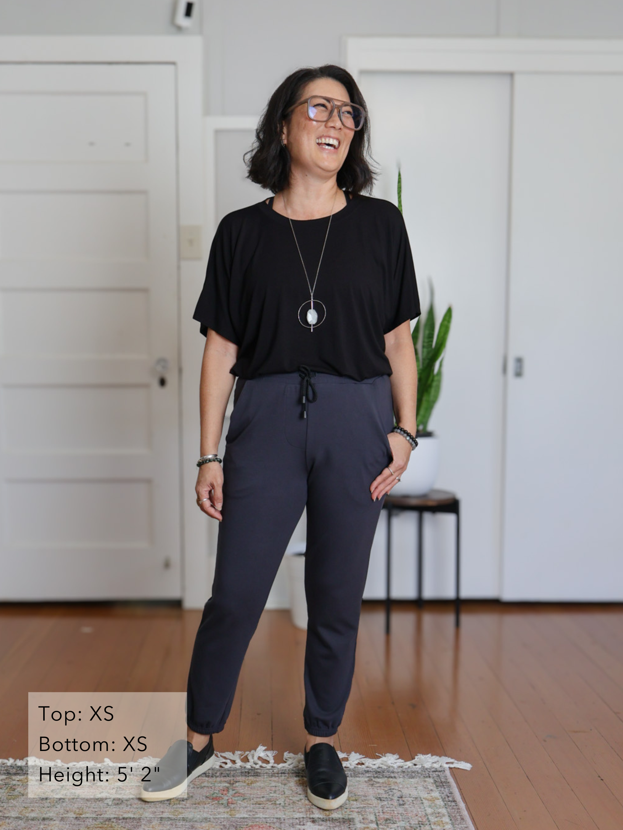 Dayna Top - Black Rayon Jersey