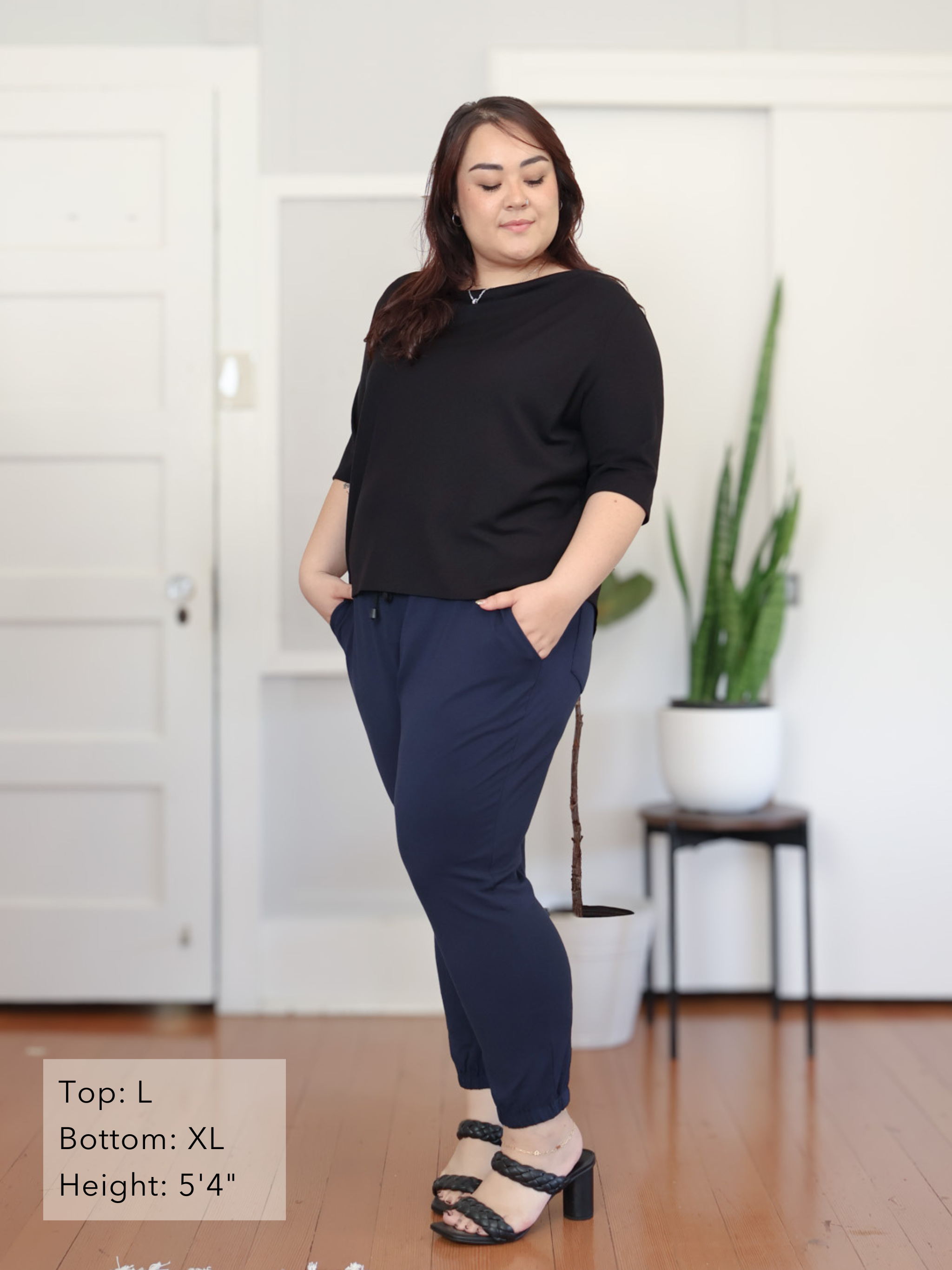 Jana Top - Black Rayon Jersey