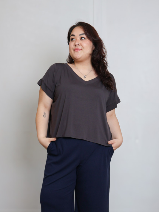 Ava Top - Washed Black