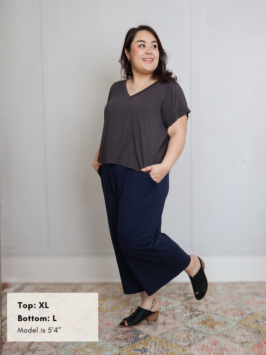 Ava Top - Washed Black