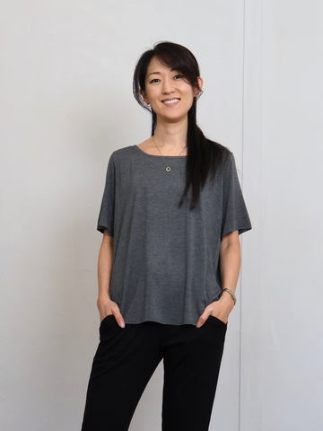Callie Top - Dark Charcoal