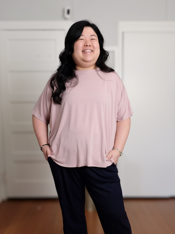 Dayna Top - Rose Dust Rayon Jersey