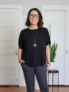 Dayna Top - Black Rayon Jersey