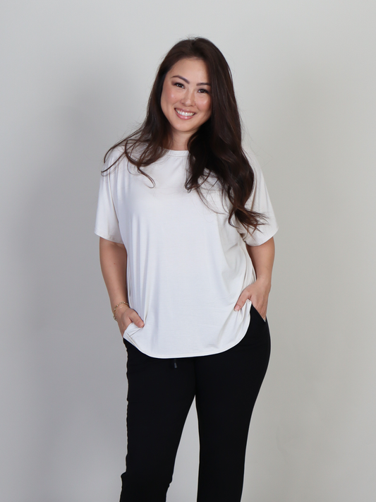 Dayna Top - Sand Rayon Jersey