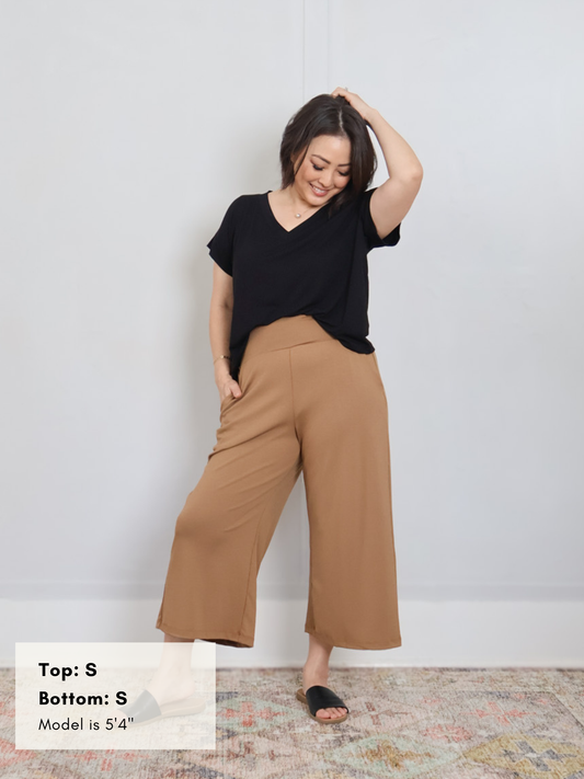 Ava Top - Black Rayon Jersey