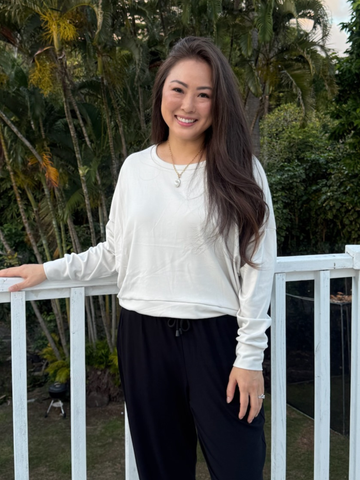 Gabby Sweatshirt - Sand Soft Ponte