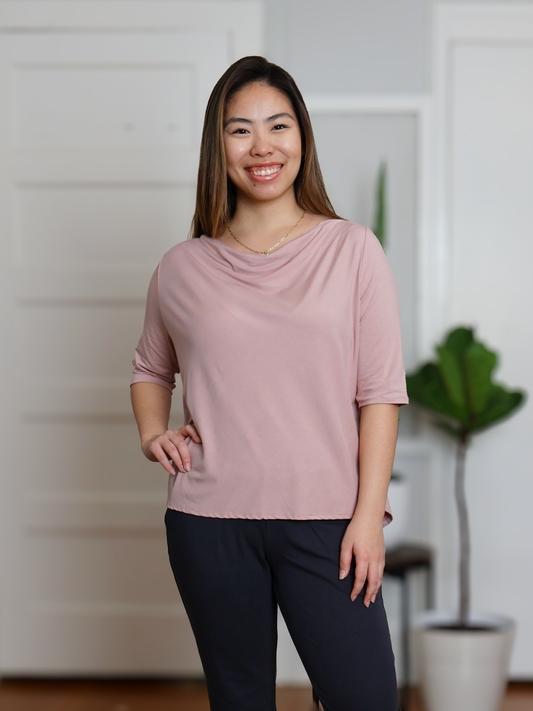 Jana Top - Rose Dust Rayon Jersey