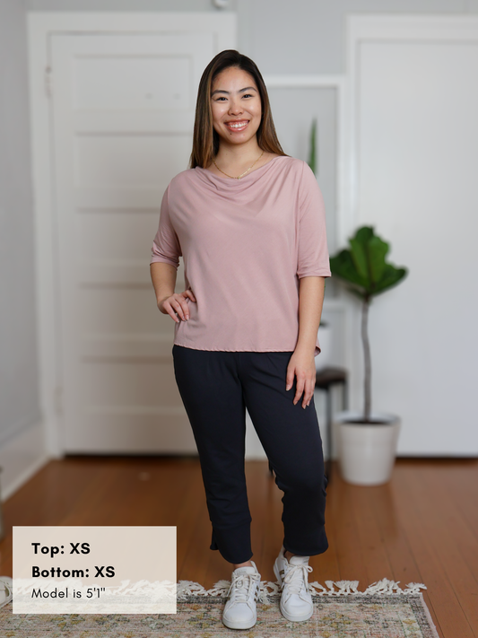 Jana Top - Rose Dust Rayon Jersey