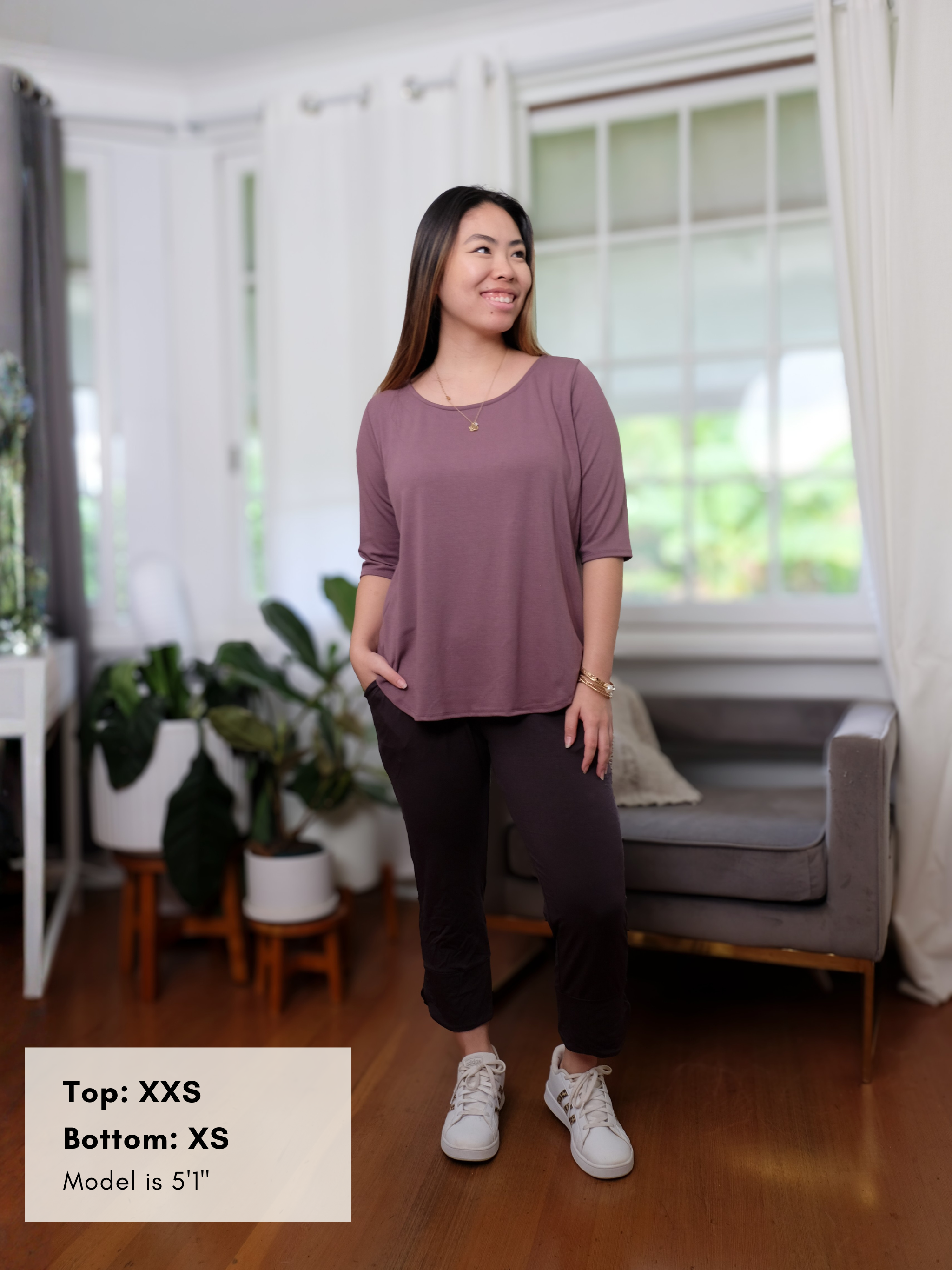 Hannah Top - Wisteria Soft Ponte