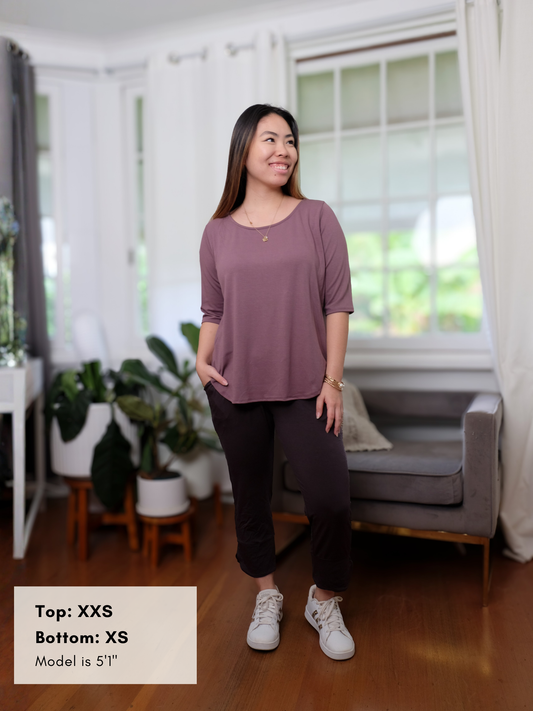 Hannah Top - Wisteria Soft Ponte