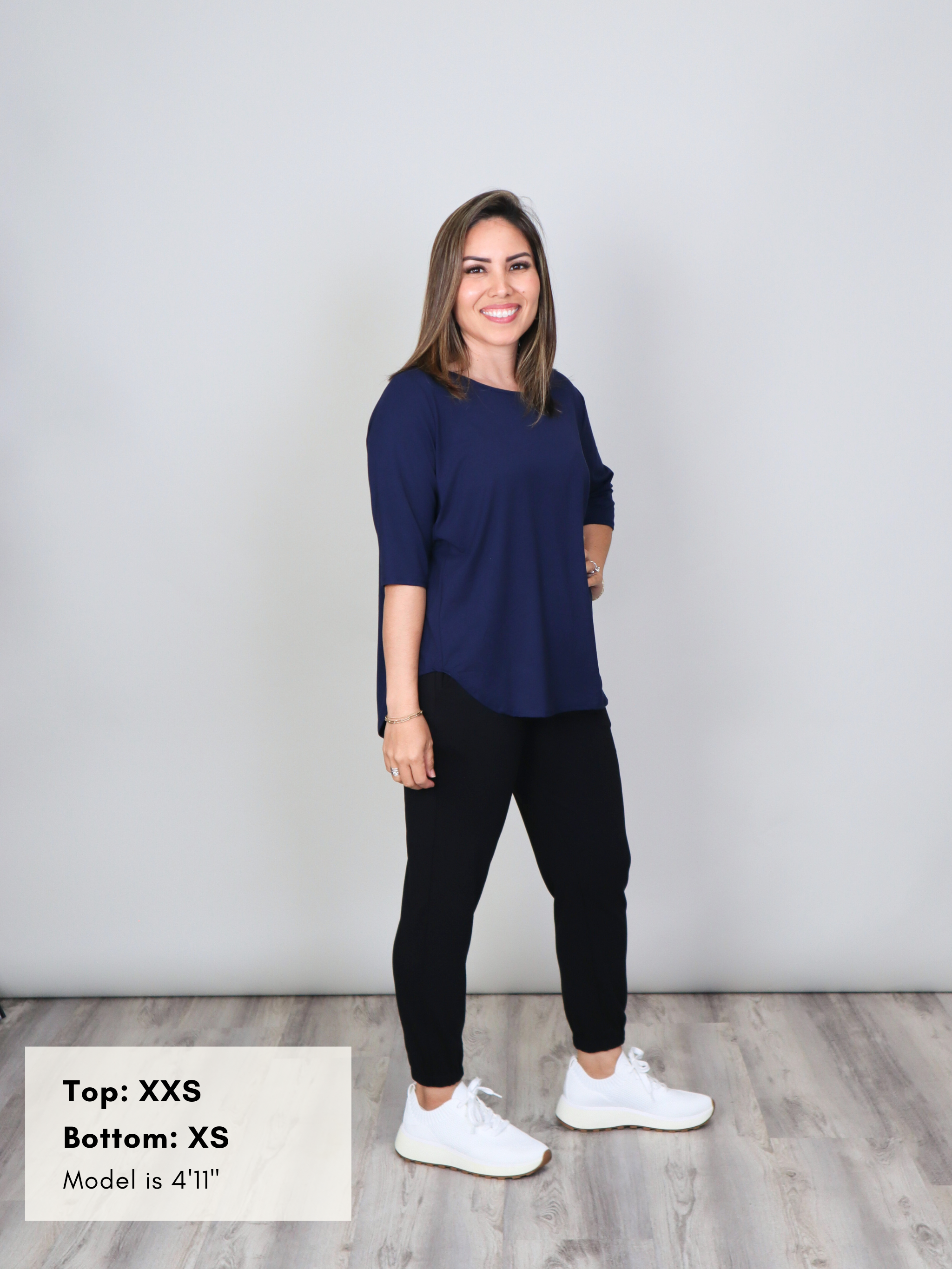 Hannah Top - Midnight Soft Ponte