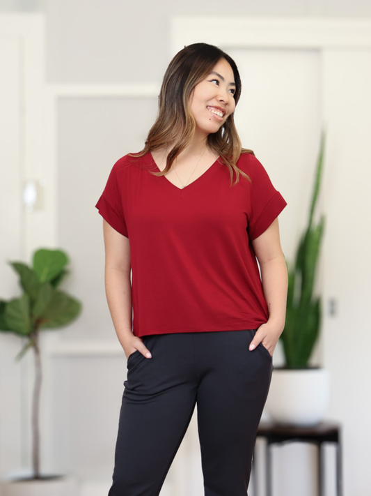 Ava Top - Raspberry
