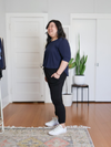 Hannah Top - Midnight Rayon Jersey