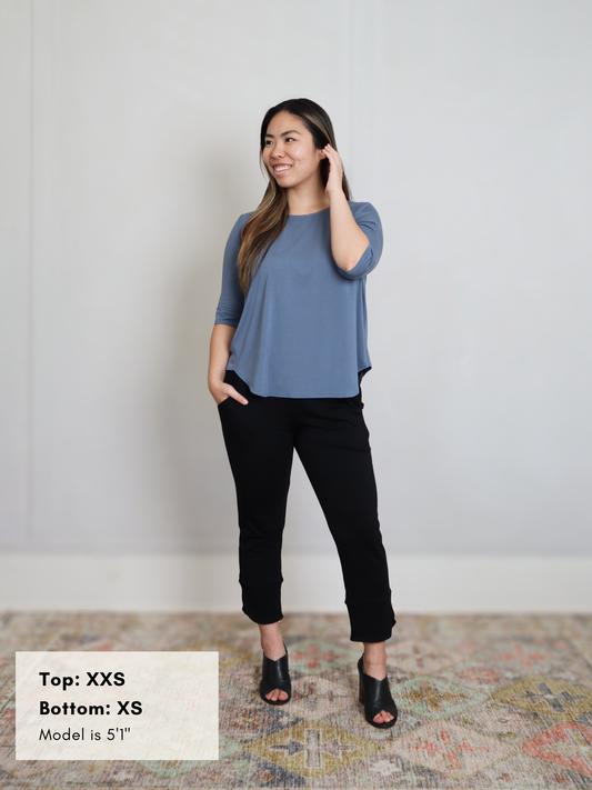 Hannah Top - Vintage Denim