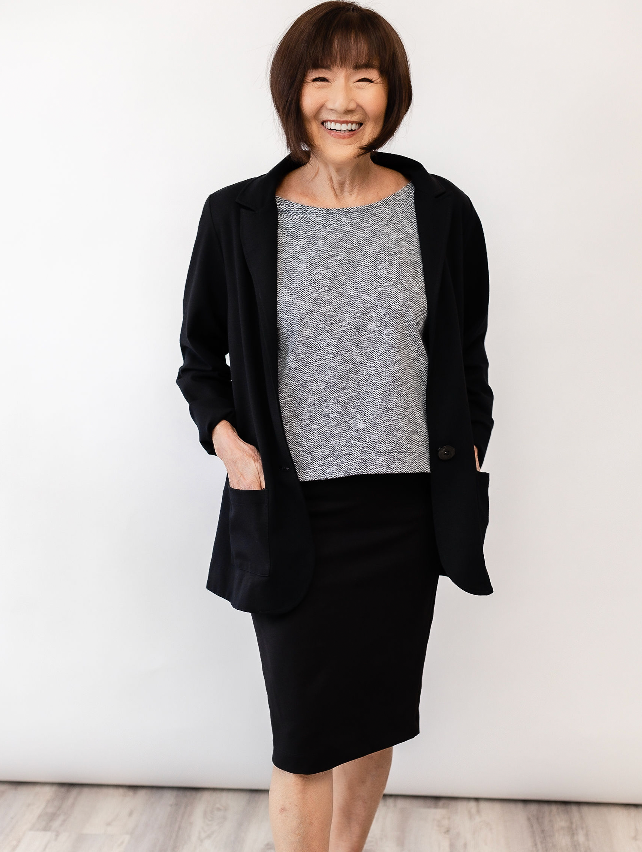 Knit 2025 black blazer